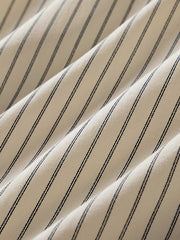 ストライプ柄 ポケット付きワークシャツ