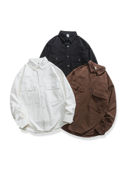 無地5色 コットンツイルシャツジャケット