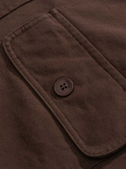 無地5色 コットンツイルシャツジャケット