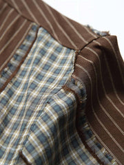 パッチワークとストライプデザインのディテール