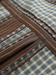 パッチワークとストライプデザインのディテール