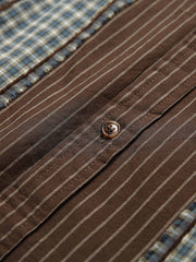 パッチワークとストライプデザインのディテール