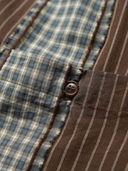 パッチワークとストライプデザインのディテール