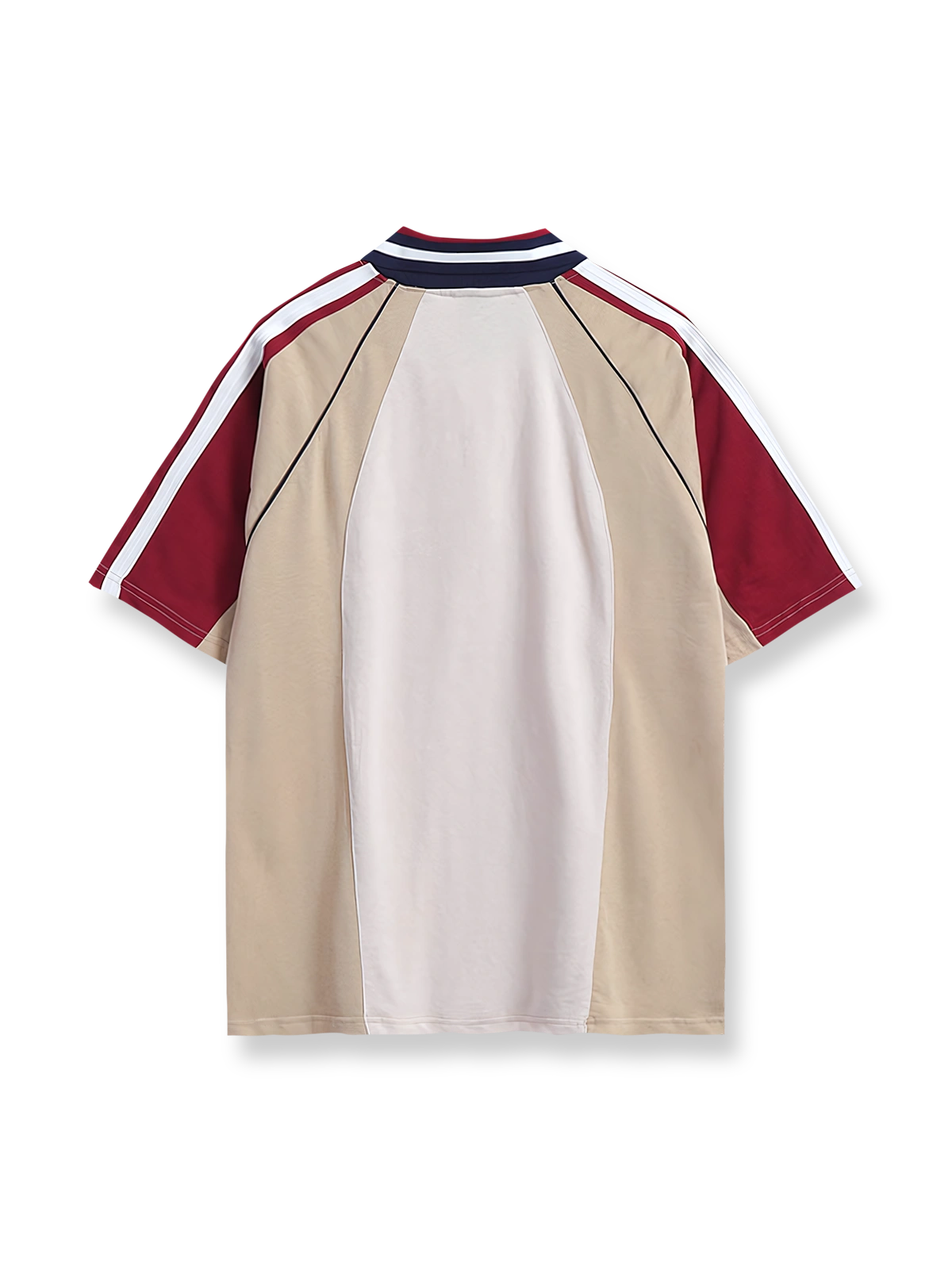 バイカラーパネルレトロポロシャツの正面展示