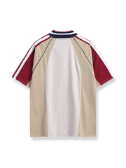 バイカラーパネルレトロポロシャツの正面展示