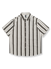 ブラック&ホワイト ストライプシャツ