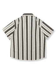 ブラック&ホワイト ストライプシャツ