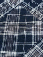 ブルー&ホワイトチェック半袖シャツ