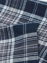 ブルー&ホワイトチェック半袖シャツ