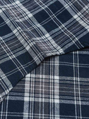 ブルー&ホワイトチェック半袖シャツ