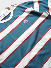 ブルー&ホワイト ストライプTシャツ