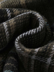 微起毛加工 チェック柄 長袖シャツ