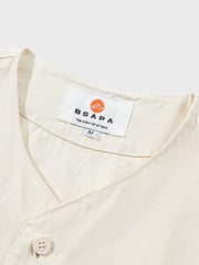 刺し子 Vネックベースボールシャツ