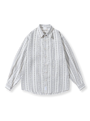 3色展開 ストライプ柄 長袖シャツ