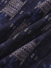 詳細画像: シャツのラウンドヘムとプリント柄のディテール