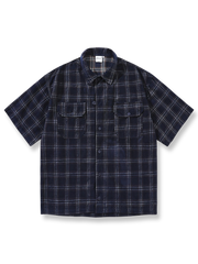 コーデュロイ チェックシャツ