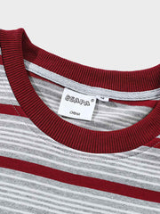 ラウンドネック コットン長袖Tシャツ