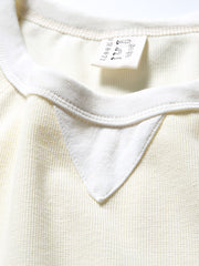 詳細画像: ワッフルテクスチャーと胸ポケットのディテール特写