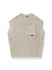 ポケット付き ニットベスト