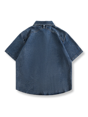 デニム半袖シャツ