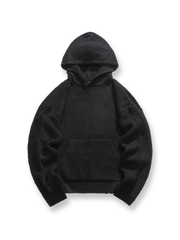 3色展開 ニット フード付きスウェット