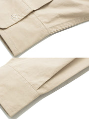 ボタン付きレトロ Aライン長袖シャツ