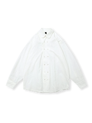 ボタン付きレトロ Aライン長袖シャツ