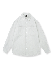 PARDON| 2色ストライプ柄 コットンシャツ