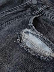 レトロウォッシュグラデーションダメージジーンズ