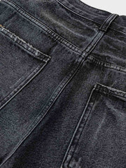 レトロウォッシュグラデーションダメージジーンズ