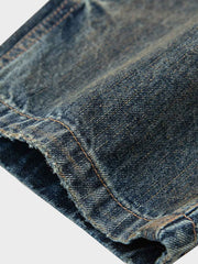 ヴィンテージ風オイルステイン デニムパンツ