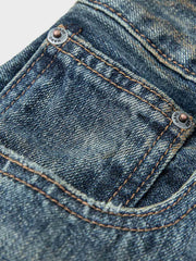 ヴィンテージ風オイルステイン デニムパンツ