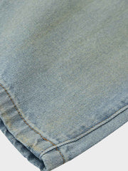 スプラッター柄 ワイドデニムパンツ