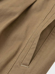 ヘリンボーン柄 ドローストリング スラックス