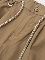 ヘリンボーン柄 ドローストリング スラックス