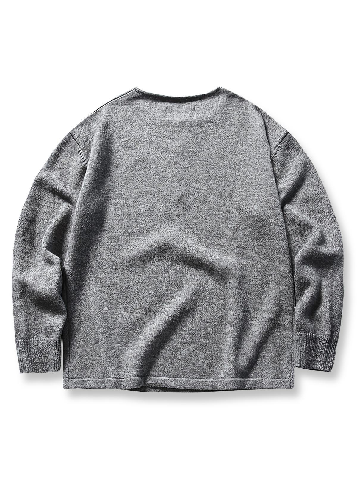 製品画像ALT代替テキスト
ヴィンテージ風ゆったりニットスウェットシャツ、ラウンドネックとハーフジップデザインの全体展示。
詳細画像ALT代替テキスト
ハーフジップディテールと袖口デザインが際立つニットスウェットシャツのディテール。