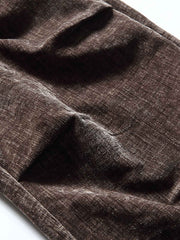 製品画像:
「ヴィンテージプリーツ ワイドパンツ全体の展示図。レトロなプリーツテクスチャー素材を採用し、ゆったりとしたルーズフィットシルエットが特徴。快適な着心地とスタイリッシュなデザインで、洗練された印象を与える一着。」
詳細画像:
「ウエストのプリーツデザインと素材のテクスチャーのディテール特写。立体感を加え、シンプルながら独特な視覚効果を生み出すヴィンテージ風のデザイン。」