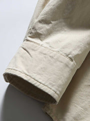 切り替えデザイン酵素洗いカジュアルシャツ