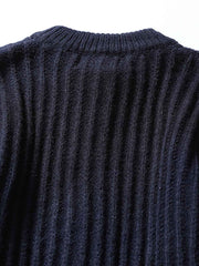 製品画像
"ストライプ ニット編み カーディガン、リブ編みの裾デザインでフィット感を向上させ、精緻なストライプ編みが視覚的にスタイルを引き立てるカーディガン、柔らかく伸縮性のあるニット素材"
詳細画像
"ストライプ編みが特徴的なニットカーディガン、リブ編みの裾デザインで着心地とフィット感を向上、柔らかなニット素材で暖かさと伸縮性を提供、ネイビーとコーヒー色の2色展開"