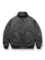 不規則ジッパーポケット 中綿フライトジャケット