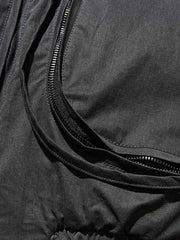 不規則ジッパーポケット 中綿フライトジャケット