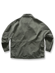 ヴィンテージミリタリースタイルの立体ポケット付きジャケットのフロントビュー