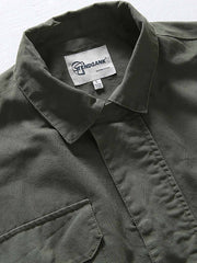 立体ポケット付きオープンカラーミリタリージャケット