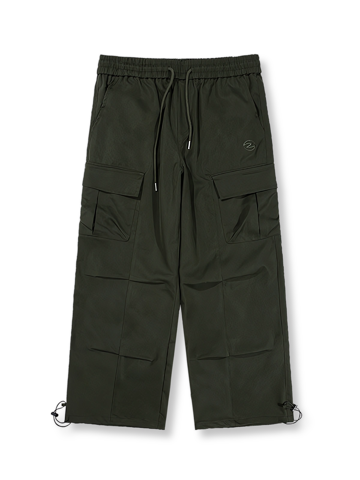 マルチポケット付きワイドレッグカジュアルパンツのフロントビュー