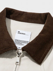 襟コーデュロイ配色切替 ジャケット