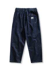 ウエストゴム 装飾ポケット デニムパンツ