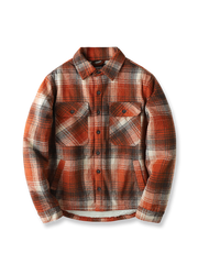 モール撞色チェックシャツ