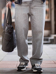 アメリカンレトロ グレーウォッシュデニムパンツ