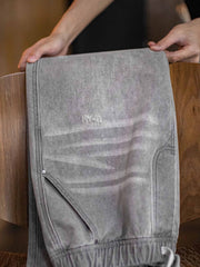 アメリカンレトロ グレーウォッシュデニムパンツ