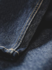 ウエストゴム ツープリーツ テーパードデニム